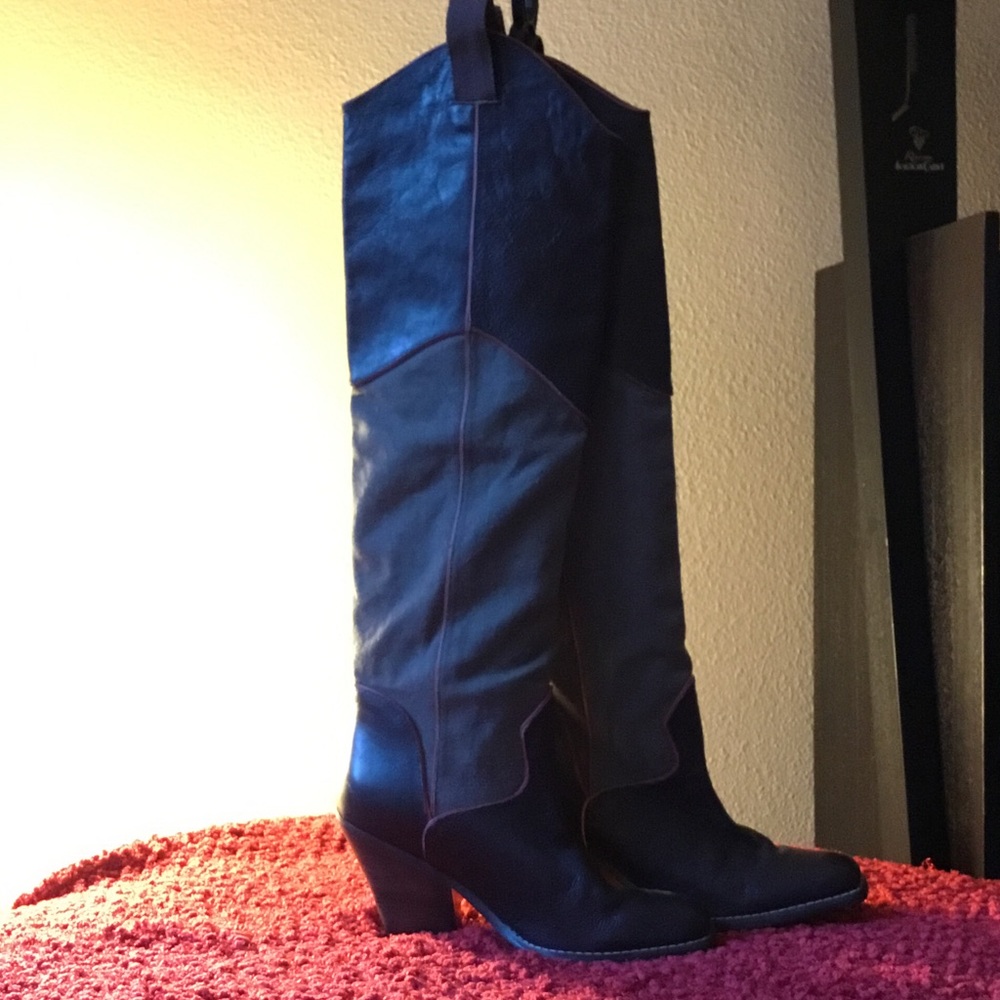 Genuine leather riding boots